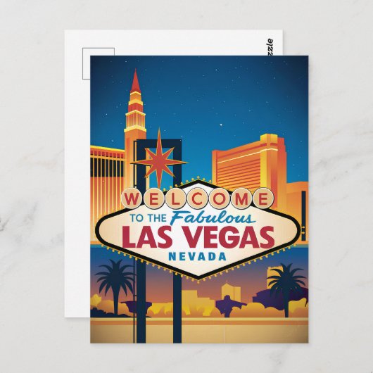 Welkom in het prachtige Las Vegas Nevada Briefkaart (Voorkant / Achterkant)