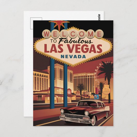 Welkom in het prachtige Las Vegas Nevada Briefkaart (Voorkant / Achterkant)
