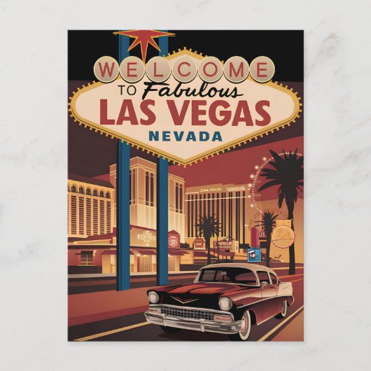 Welkom in het prachtige Las Vegas Nevada Briefkaart (Voorkant)