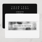 welkom in het team ( bokeh ) kaart (Voorkant / Achterkant)