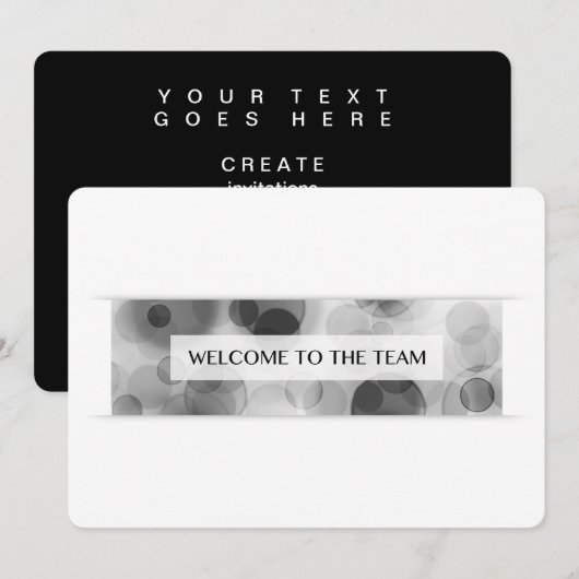 welkom in het team ( bokeh ) kaart (Voorkant / Achterkant)