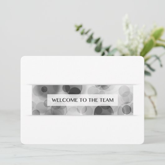 welkom in het team ( bokeh ) kaart (Staand voorkant)