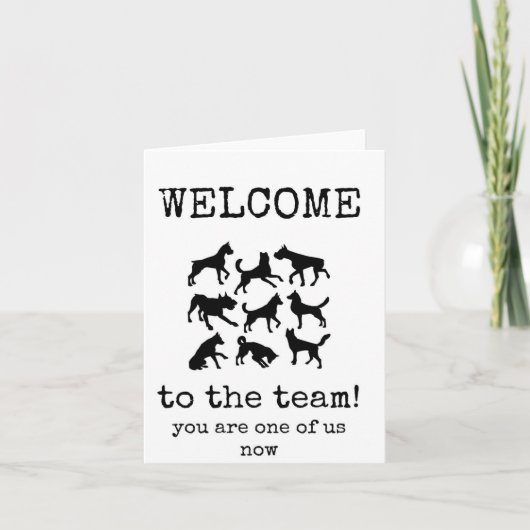 Welkom in het team, een van ons nu, Kaart (Voorkant)
