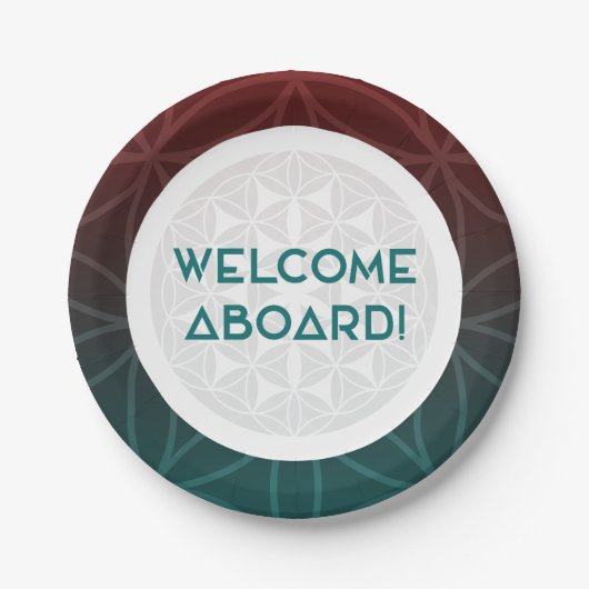 welkom in het team heilige meetkunde papieren bordje (Voorkant)