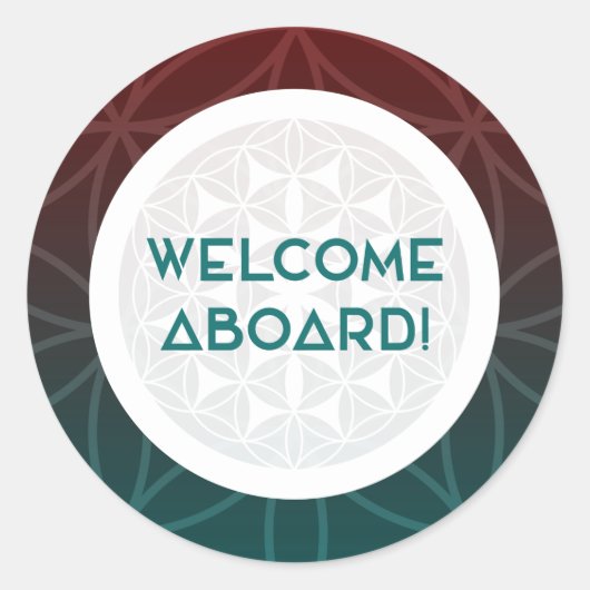 welkom in het team heilige meetkunde ronde sticker (Voorkant)