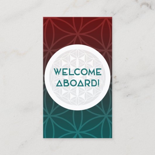 welkom in het team heilige meetkunde visitekaartje (Voorkant)