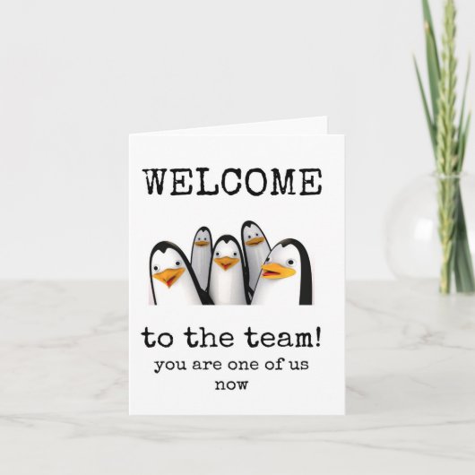 Welkom in het team, U bent nu één van ons, Kaart (Voorkant)