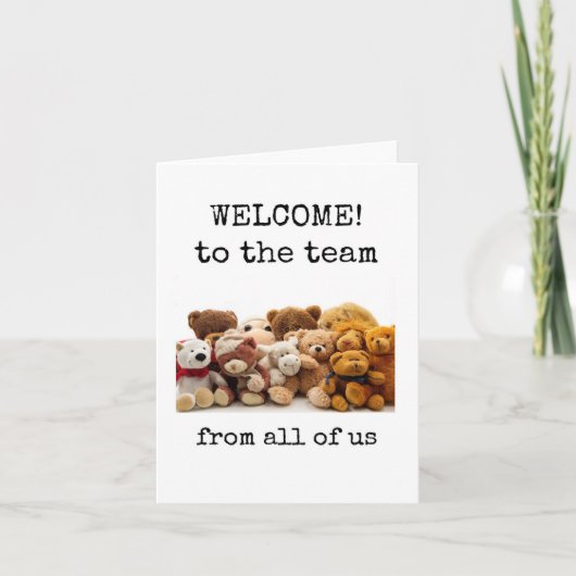 Welkom in het team, van ons allemaal kaart (Voorkant)