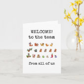 Welkom in het team, van ons allemaal, nieuwe medew kaart (Gele Bloem)