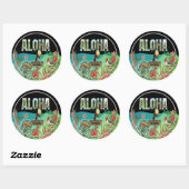 Welkom in het tropische paradijs Aloha Ronde Sticker (Vel)