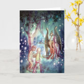 Welkom in het Wenskaart Fairyland Kaart (Gele Bloem)