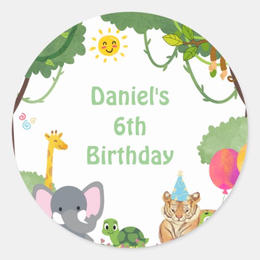 Welkom in het wild! ronde sticker (Voorkant)