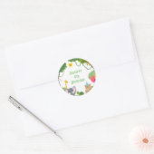 Welkom in het wild! ronde sticker (Envelop)