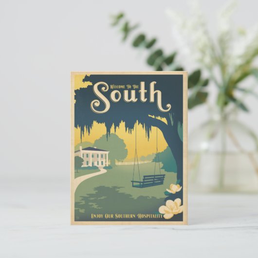 Welkom in het zuiden briefkaart (Staand voorkant)