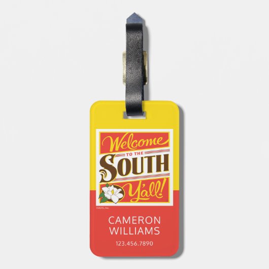 Welkom in het zuiden van Y'all Bagagelabel (Achterkant verticaal)