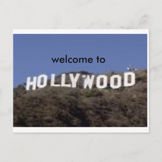 welkom in hollywood briefkaart (Voorkant)