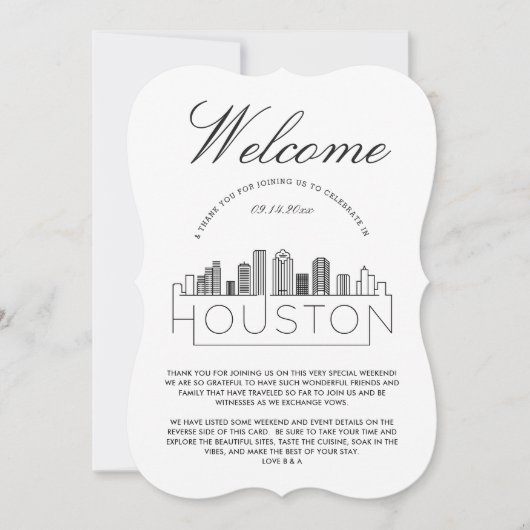 Welkom in Houston | Details gasten Kaart (Voorkant)