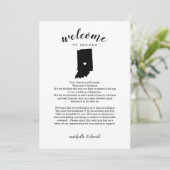 Welkom in Indiana | Trouwbrief en reisschema (Staand voorkant)