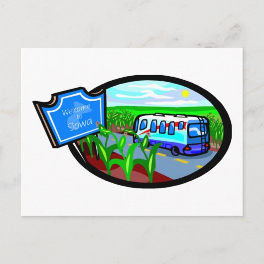 Welkom in Iowa Briefkaart (Voorkant)