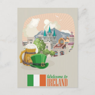  welkom in Ireland europe irish dublin Briefkaart