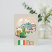 welkom in Ireland europe irish dublin Briefkaart (Staand voorkant)