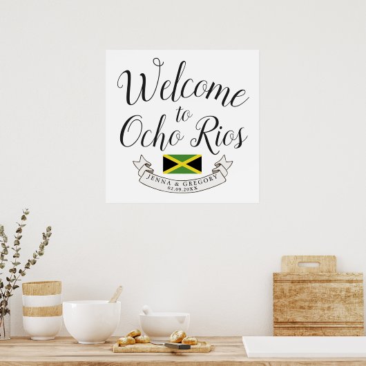 Welkom in Jamaica | Aangepast bestemmingshuwelijk Poster (Keuken)