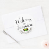 Welkom in Jamaica | Aangepast bestemmingshuwelijk Ronde Sticker (Envelop)