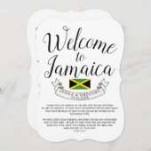 Welkom in Jamaica | Bestemming Trouwdag Custom Kaart (Voorkant / Achterkant)