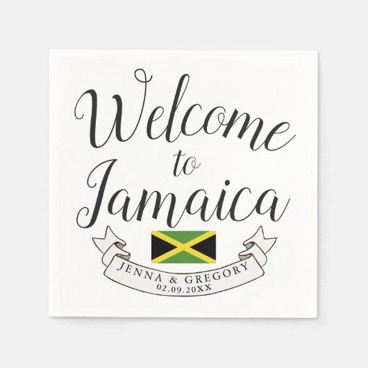 Welkom in Jamaica | Eenduidig bestemmingshuwelijk Servet (Voorkant)
