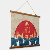 Welkom in Japan Hangend Wandkleed (Gebogen)