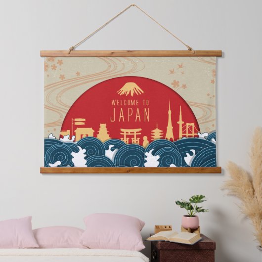 Welkom in Japan Hangend Wandkleed (Slaapkamer)