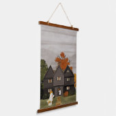 Welkom in je spookhuis hangend wandkleed (Gebogen)