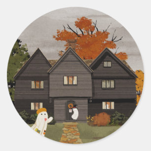 Welkom in je spookhuis ronde sticker