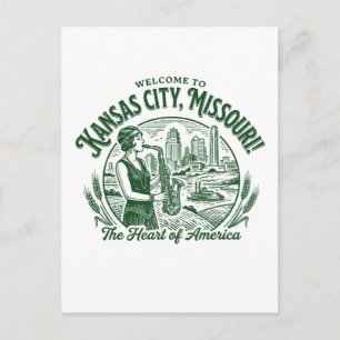 Welkom in Kansas City Missouri The Heart of Ameri Briefkaart