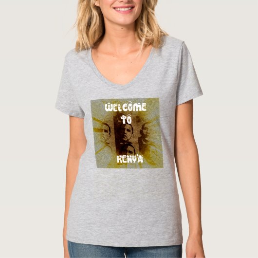 Welkom in Kenia Hakuna Matata V-hals Tshirt (Voorkant)
