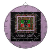 Welkom in Kenia: Levendige nationale vlagkleuren H Dartbord (Voorkant)