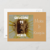 Welkom in Kenia: Maak het Kenyan Briefkaart (Voorkant / Achterkant)