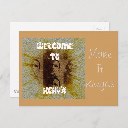 Welkom in Kenia: Maak het Kenyan Briefkaart (Voorkant / Achterkant)