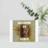 Welkom in Kenia met Obama Collage Briefkaart (Staand voorkant)