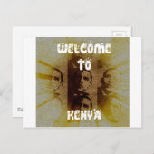 Welkom in Kenia met Obama Collage Briefkaart (Voorkant / Achterkant)
