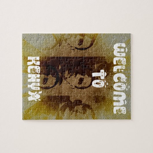 Welkom in Kenia met Obama Collage Legpuzzel (Horizontaal)