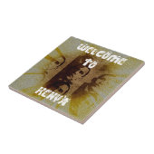 Welkom in Kenia met Obama Collage Tegeltje (Zijkant)