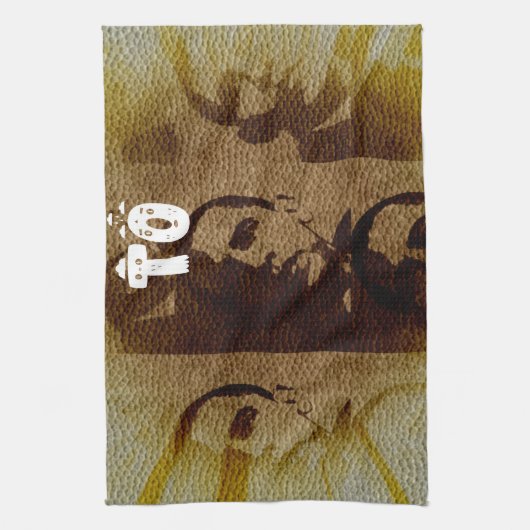 Welkom in Kenia met Obama Collage Theedoek (Verticaal)