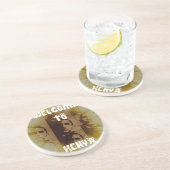 Welkom in Kenia Zandsteen Onderzetter (Zijkant)