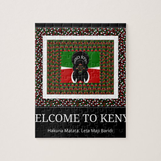 Welkom in Kenya Hakuna Matata Legpuzzel (Verticaal)