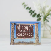 Welkom in Kleurrijk Colorado Briefkaart (Staand voorkant)