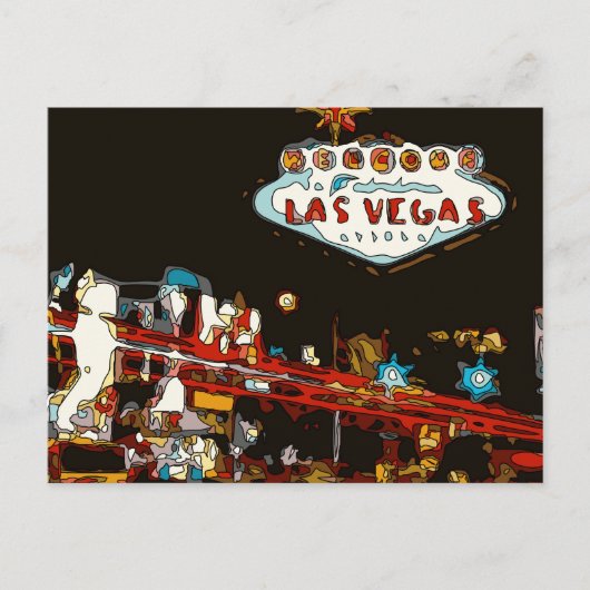 Welkom in Las Vegas Baby. Briefkaart (Voorkant)