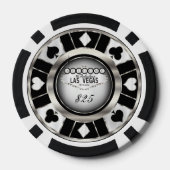Welkom in Las Vegas - Black, Silver en White Pokerchips (Achterkant)