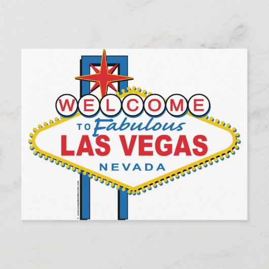 Welkom in Las-Vegas Briefkaart (Voorkant)