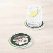 Welkom in Las Vegas Casino Chip Zandsteen Onderzetter (Zijkant)